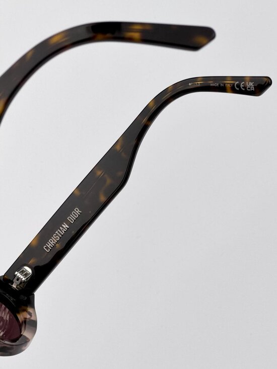 Dior DIORSIGNATURE B5I Sunglasses – Havana Oval with Bordeaux Lenses (25D0) main image 4
